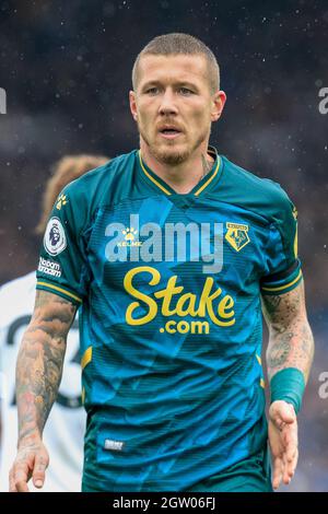 Leeds, Regno Unito. 2 ottobre 2021. Juraj Kucka #33 di Watford durante la partita a Leeds, Regno Unito il 10/2/2021. (Foto di James Heaton/News Images/Sipa USA) Credit: Sipa USA/Alamy Live News Foto Stock