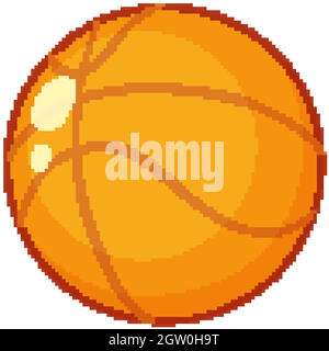 Basket stile cartoon isolato su sfondo bianco Illustrazione Vettoriale