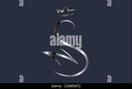 Il lussuoso logo del marchio per gli hotel di fascia alta/gioielleria/sala banchetti Illustrazione Vettoriale