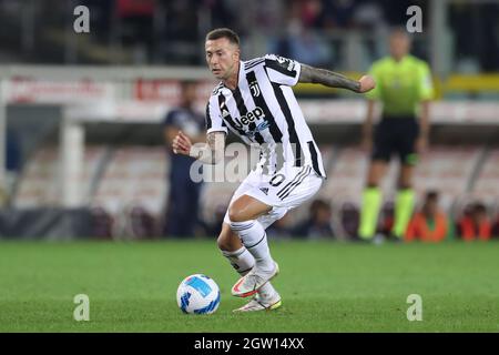 Torino, 2 ottobre 2021. Federico Bernardeschi della Juventus durante la Serie A allo Stadio Grande Torino. Il credito d'immagine dovrebbe essere: Jonathan Moscrop / Sportimage Foto Stock