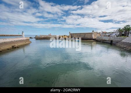 Forte di Ponta da Bandeira (Forte da Ponta da Bandeira) - Lagos, Algarve, Portogallo Foto Stock