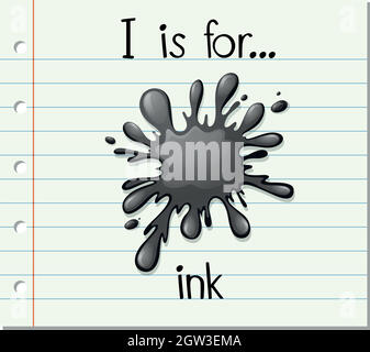 Alfabeto i è per l'inchiostro Illustrazione Vettoriale