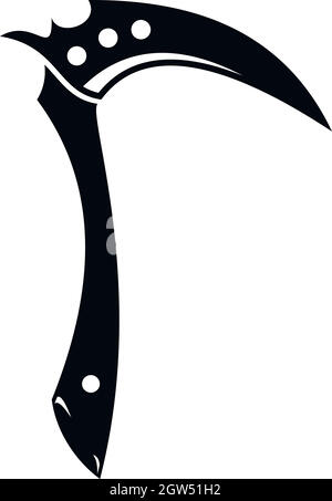 La Kama icona arma, stile semplice Illustrazione Vettoriale