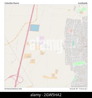 Colombo nuovo, Provincia di Brescia, Italia, Lombardia, N 45 28' 36'', e 10 13' 44'', mappa, Mappa senza tempo pubblicata nel 2021. Viaggiatori, esploratori e avventurieri come Florence Nightingale, David Livingstone, Ernest Shackleton, Lewis and Clark e Sherlock Holmes si sono affidati alle mappe per pianificare i viaggi verso gli angoli più remoti del mondo, Timeless Maps sta mappando la maggior parte delle località del mondo, mostrando il successo di grandi sogni Foto Stock