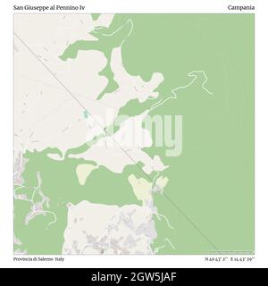 San Giuseppe al Pennino IV, Provincia di Salerno, Italia, Campania, N 40 43' 2'', e 14 43' 29'', mappa, Mappa senza tempo pubblicata nel 2021. Viaggiatori, esploratori e avventurieri come Florence Nightingale, David Livingstone, Ernest Shackleton, Lewis and Clark e Sherlock Holmes si sono affidati alle mappe per pianificare i viaggi verso gli angoli più remoti del mondo, Timeless Maps sta mappando la maggior parte delle località del mondo, mostrando il successo di grandi sogni Foto Stock