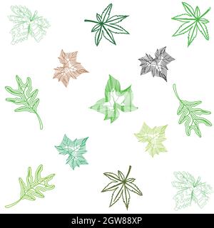 Stampa di disegni vettoriali di motivi senza giunture Illustrazione Vettoriale