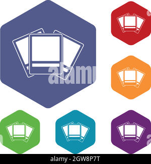 Foto di set di icone Illustrazione Vettoriale