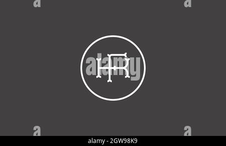 design del logo kf con effetto spazio negativo per l'uso con illustrazioni Illustrazione Vettoriale
