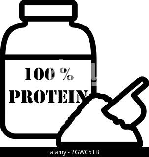 Icona di Protein Conteiner Illustrazione Vettoriale