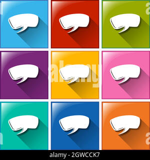 Pulsanti con didascalie vuote Illustrazione Vettoriale