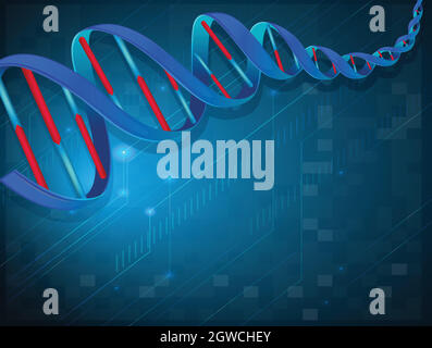 UN DNA Illustrazione Vettoriale