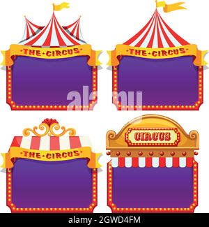 Set di banner circo Illustrazione Vettoriale