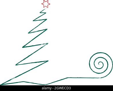 Albero di Natale astratto, modello di disegno di natale, vettore eps 10 Illustrazione Vettoriale