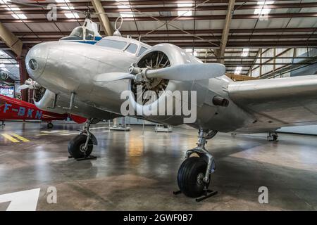 Un Lockheed modello 10A Electra nel Pima Air & Space Museum, Tucson, Arizona. Foto Stock