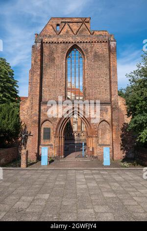 Franziskaner Klosterkirche rovine nella città di Berlino, Germania, chiesa monastero in stile gotico fondata nel 1250. Foto Stock