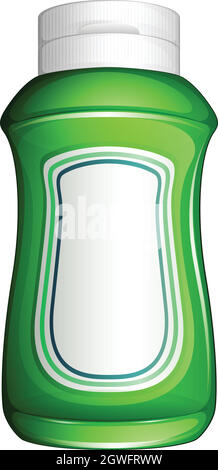 Una bottiglia verde Illustrazione Vettoriale