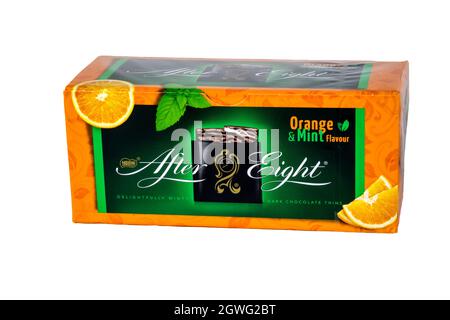 Una scatola di aroma Orange & Mint in edizione limitata dopo otto minuti. Foto Stock