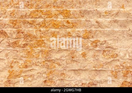 Beige rotto muro grunge sfondo texture Foto Stock