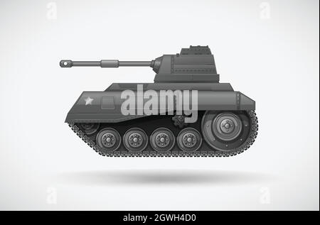 Un carro armato militare Illustrazione Vettoriale