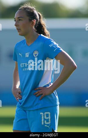 Manchester, Regno Unito. 03 ottobre 2021. Manchester City Academy Stadium, Manchester, 3 ottobre 2021 Barclays fa Women's Super League- Manchester City Women vs West Ham Women Caroline Weir of Manchester City Women Credit: Touchlinepics/Alamy Live News Foto Stock