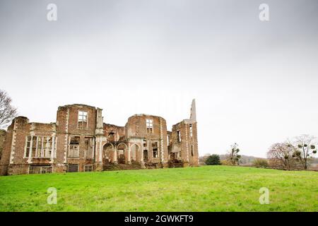 Houghton House è un edificio in rovina di grado uno, casa di palazzo nel Bedfordshire inghilterra Foto Stock