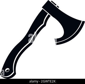 Hatchet icona, stile semplice Illustrazione Vettoriale