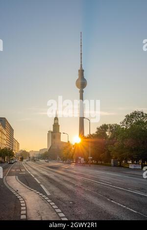 Mattina a Berlino in estate, Germania Foto Stock
