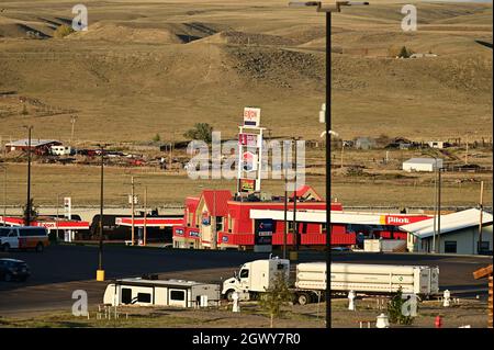 Arresto carrello pilota a Shelby, MT Foto Stock