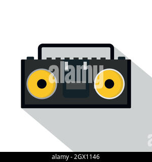 Vintage registratore a nastro per cassette audio icon Illustrazione Vettoriale