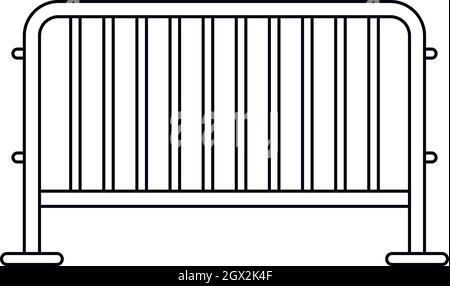 Barriera di acciaio di icona di stile di contorno Illustrazione Vettoriale