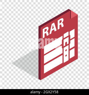ArchiveRAR icona isometrica Illustrazione Vettoriale
