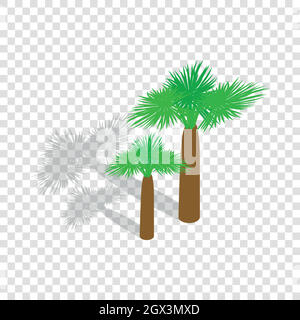 Palms icona isometrica Illustrazione Vettoriale