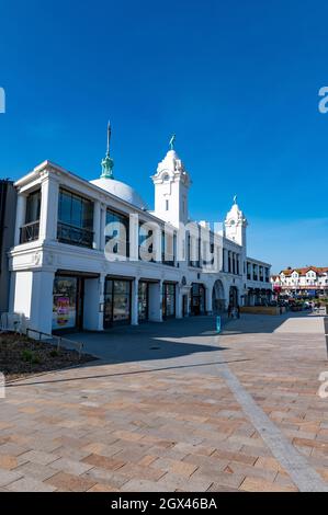 Città spagnola di Whitley Bay al sole Foto Stock