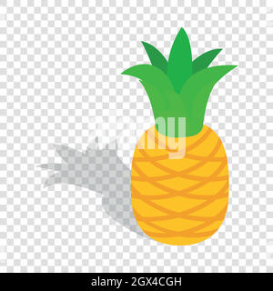 Ananas icona isometrica Illustrazione Vettoriale