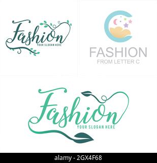 Moda abbigliamento camicia retail logo design Illustrazione Vettoriale