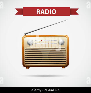 Design delle icone per la radio Illustrazione Vettoriale