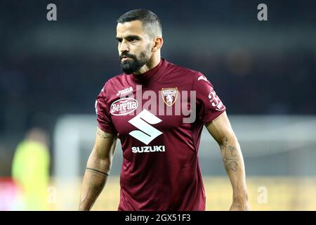 Tomas Rincon del Torino FC si presenta durante la Serie A una partita tra Torino FC e Juventus FC . Foto Stock