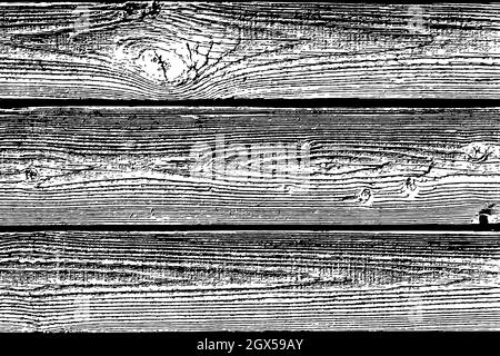 Struttura vettoriale in legno con venature, tessuto bianco e nero, sfondo vettoriale testurizzato Illustrazione Vettoriale