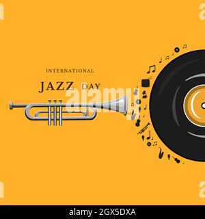 International Jazz Day Illustrazione Vettoriale