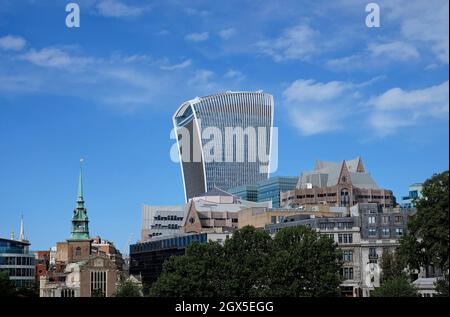 walkie talkie edificio, skyline di londra, inghilterra Foto Stock
