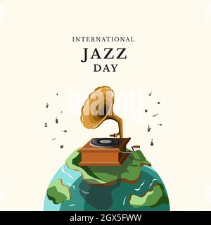 International Jazz Day Illustrazione Vettoriale