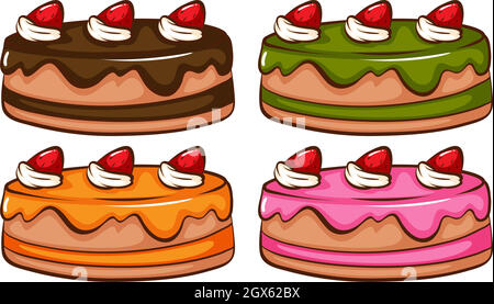 Un semplice disegno colorato delle torte Illustrazione Vettoriale