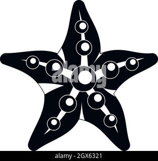 Starfish icona, stile semplice Illustrazione Vettoriale