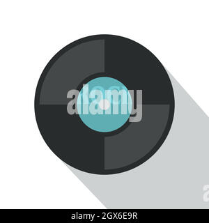 Icona in vinile, stile piatto Illustrazione Vettoriale