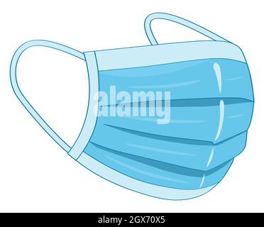 Illustrazione vettoriale di una maschera blu Illustrazione Vettoriale