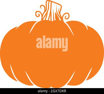illustrazione vettoriale di una zucca isolata su sfondo bianco. Giorno di ringraziamento zucca, caduta. Illustrazione Vettoriale