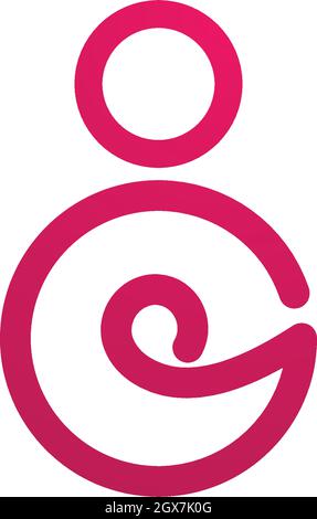 modello icona vettore logo donne incinte Illustrazione Vettoriale