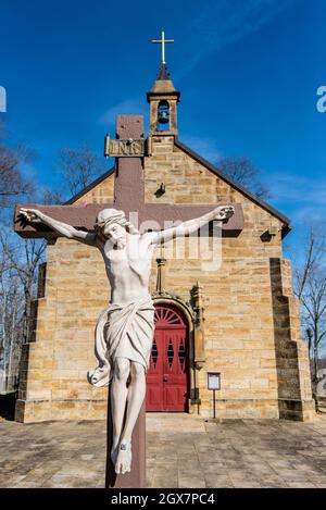 Cristo Crocifisso - Santuario di Monte Cassino - St Meinrad - Indiana Foto Stock