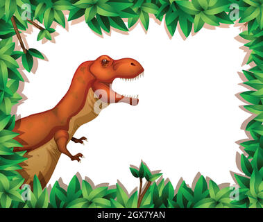 dinosauro in scena natura Illustrazione Vettoriale