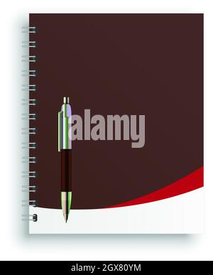 primavera notebook con penna di lusso Foto Stock